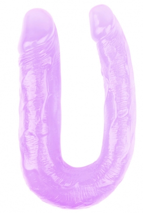Hi-Rubber effaf Jel ift Tarafl Eik Dildo - 17cm Mor